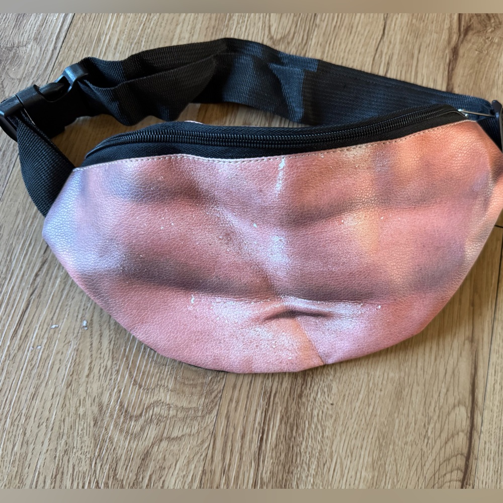 Funny belly print fanny pack unisex